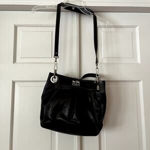 Coach black pebble convertible shoulder bag
